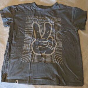 Gray Unisex Dutch Bros Peace Sign Tee